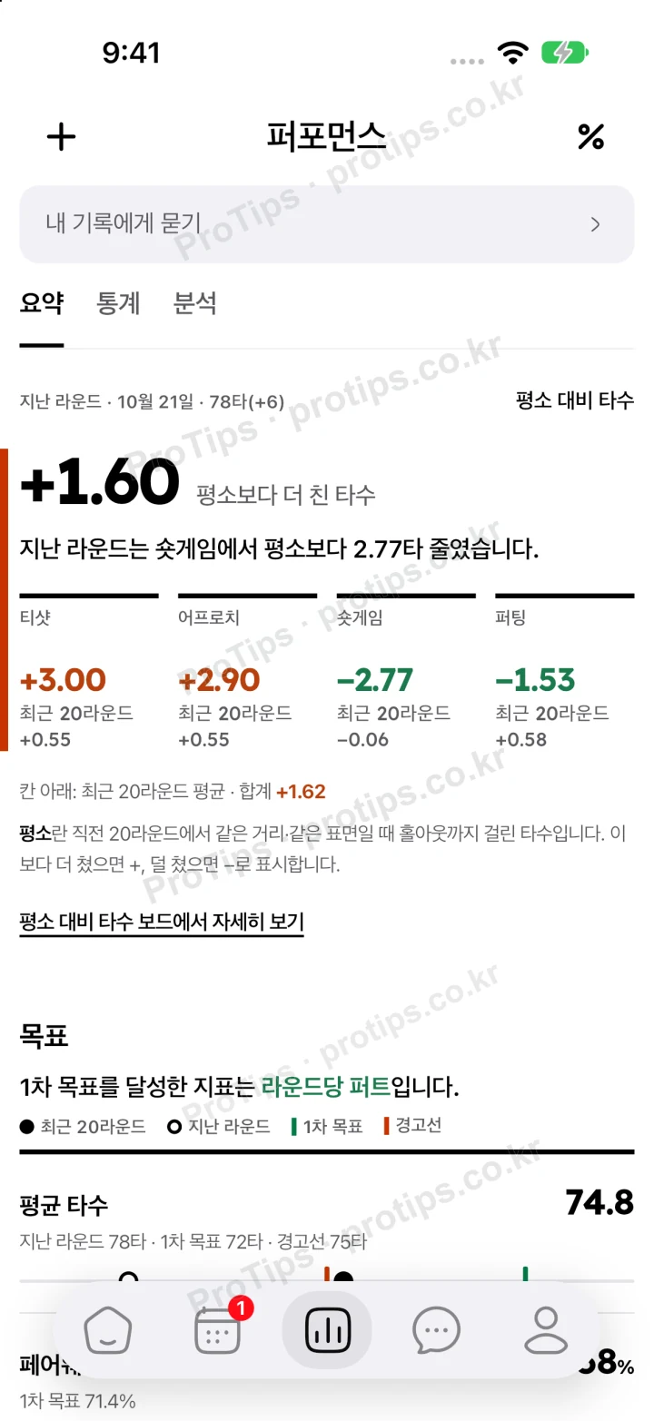 퍼포먼스 화면